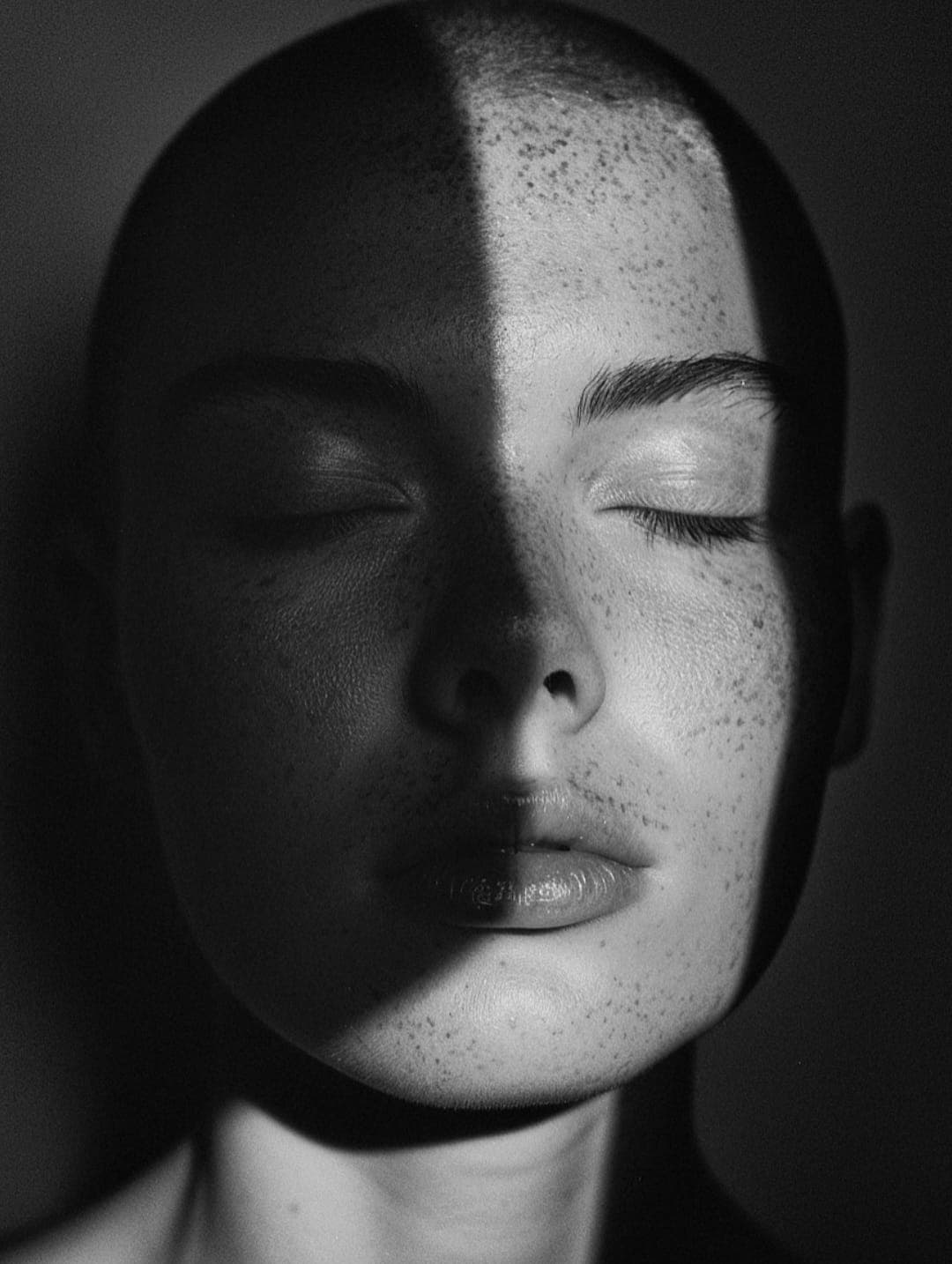 Eyes closed portrait